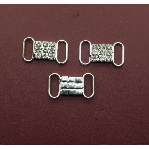 10 Pieces Shining Sexy Rhinestone Bikini Connector Small Rhinestone Buckle Chain Fit Silver Gold Plated Free Shipping