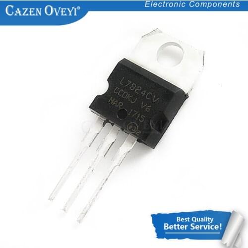 10pcs/lot L7824CV L7824 7824 Positive-Voltage Regulators TO-220 In Stock