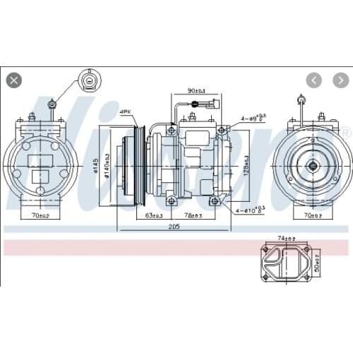 10PA15C AC Compressor for Toyota Hilux 4Runner 447200-0997 88320-35560 4472000997 8832035560
