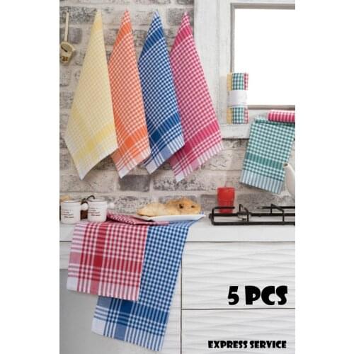 5pcs Table Cotton Dinner Napkins Runner Soft Kitchen Cloth Absorbent Dish Cleaning Towel Wedding Tea Cocktail Party Home Decorat