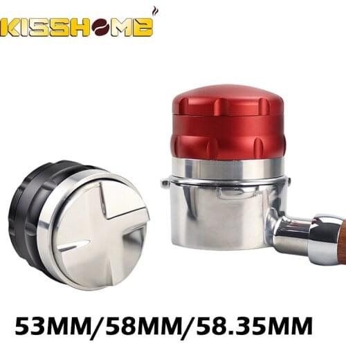 53mm/58mm/58.35mm Coffee Tamper Distributor 304 Stainless Steel Espresso Powder Hammer Customized Leveler Fit For Portafilter