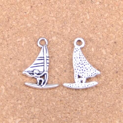 54pcs Charms windsurfer windsurfing sailing 26x16mm Antique Pendants,Vintage Tibetan Silver Jewelry,DIY for bracelet necklace