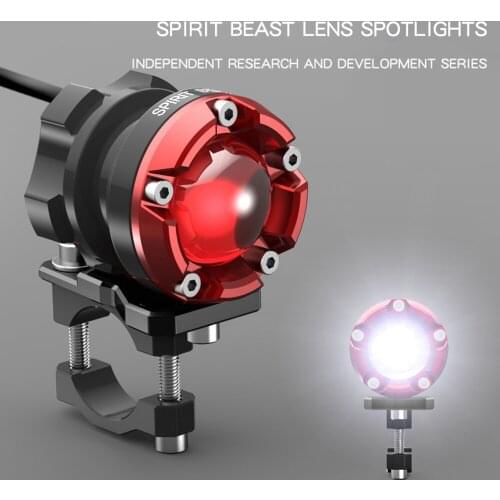 SPIRIT BEAST Motorcycle Decorative Lighting Accessories Headlight 48V Headlamps LED Super Bright Auxiliary Lights