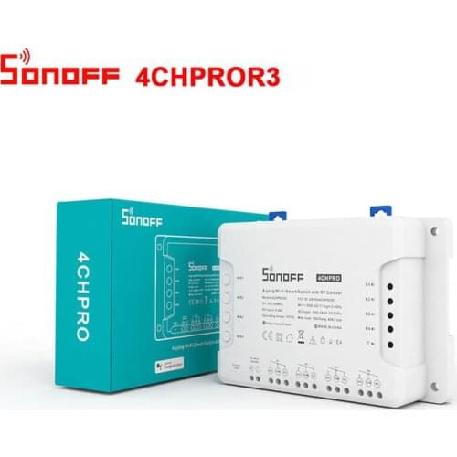 SONOFF4CHPRO R3wireless smarthome controller4 groupsWifi switch smart switch APP remote control can be used with Alexa goole hom