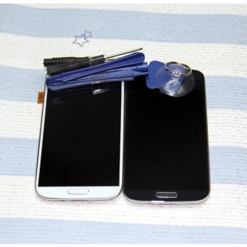For Samsung for Galaxy S4 i9500 i9505 i337 LCD Display Touch Screen with Frame Assembly replacement+Tool