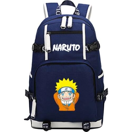 High Quality Canvas Printing Backpack Anime Uzumaki Naruto Uchiha Sasuke Cosplay Military Backpack School Bags Mochila Feminina