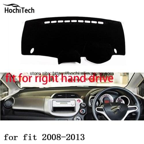 For honda fit jazz right hand drive dashboard mat Protective pad black color car-styling Interior Refit Sticker Mat products