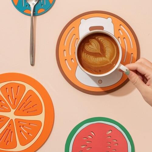 Cartoon Round Heat Resistant Non-slip Kitchen Placemat Insulation Coaster Bowl Dish Cup Pad Pot Holder Table Mat Hom Decor 51154