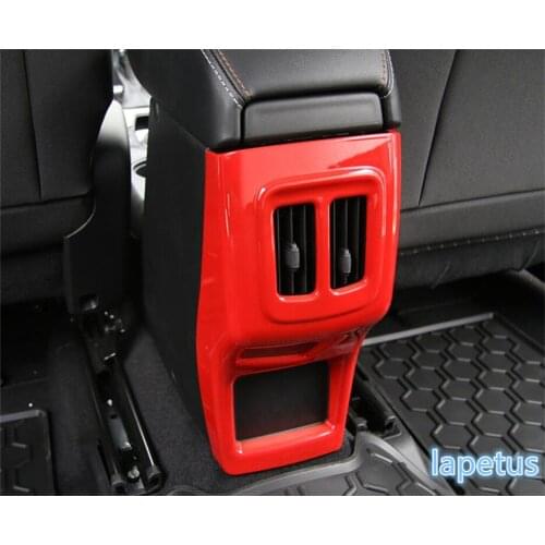 Lapetus Rear Armrest Box Anti Kick Pad Decoration Panel Cover Trim Fit For Jeep Compass 2017 - 2020 ABS Carbon Fiber / Red Blue