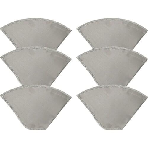 Reusable Pour Over Coffee Filter Mesh Paperless Coffee Filter Stainless Steel Cone Filter 4 to 6 Cup Coffee Drip Filter