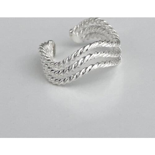 Luckydays Fashion Wave Clip Earrings No Pierced Ear Post Bone Cuff Clip On Earrings Hollow Fake Cartilage Earring for Women