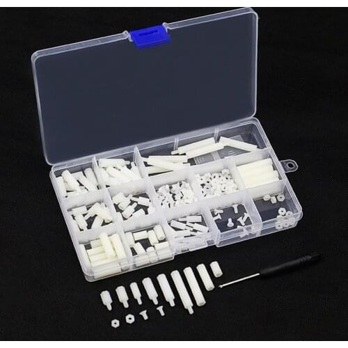 210 pcs/lot Raspberry Pi 3 B+ Screws Kits Plastic Screws and Nuts + Screwdriver + Storage Box Case for RC Aircraft FPV