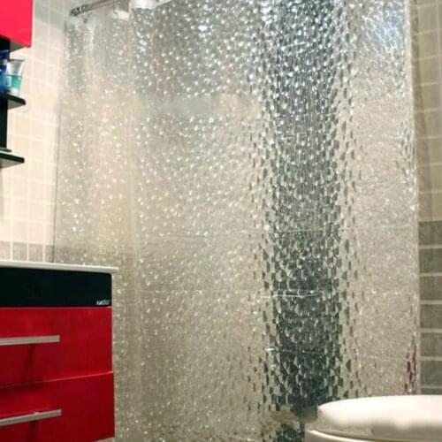 White Modern Design Is Simple Translucent and Hazy Thickened 3deva Shower Curtain and Easy To Clean Shower Curtain