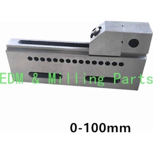 CNC Wire EDM Machine High Precision Vise 4" Jaw Stainless Steel Quick Move Opening Clamping 0 -100mm Limit For EDM Sparks Tool