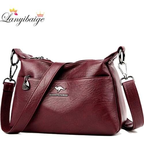 Three-layer Pocket Women Handbags Luxury Designer Shoulder Bags Fashion Crossbody Bags for Women 2021 New Soft Leather Tote Bag