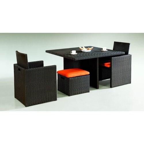 Sigma outdoor furniture wicker cube dining set table chairs sets