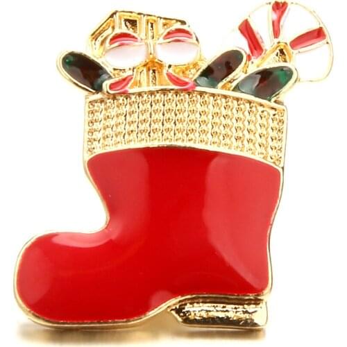 10pcs/lot Christmas Snap Jewelry Santa Claus Sock 18mm Snap Button fit Leather Metal Snap Bracelet Necklace Merry Christmas gift