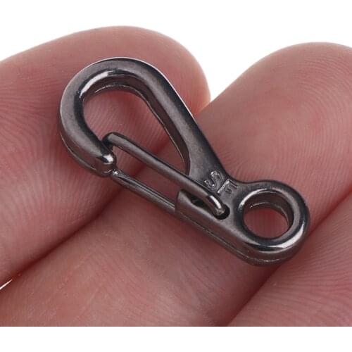 10PCS Mini SF Carabiner Key Ring Survival Gear Keychain Spring Hook 27RD