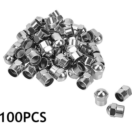 100PCS Car Tyre Air Pressure Caps Car Wheel Tire Valve Stem Cap Plastic Chrome Plated Tire Accessories Universal Airtight Cover