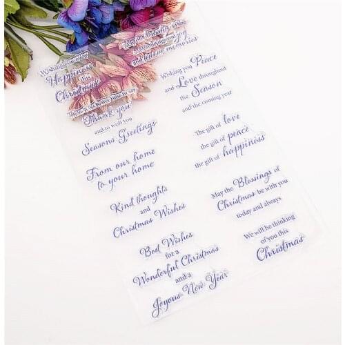 14*20.5CM Hot sale English Transparent Clear Stamps / Silicone Seals Roller Stamp for DIY scrapbooking photo album/Card Making