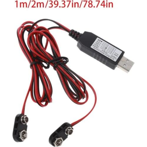 2in1 USB Type C Replace 9V Battery Power Supply Cable Dual 9V Battery Eliminator 270B