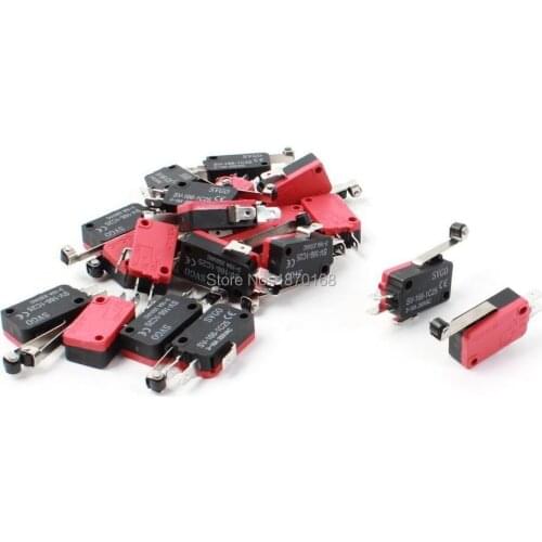 20 Pcs SV-166-1C25 Limit Switch mikro, Engsel panjang lengan Roller SPDT aksi jepret banyak baru