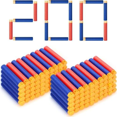 200pcs Refill Bullets Compatible With Nerf Guns For Nerf N-Strike Elite Series Blasters Toy Guns Refill Darts, Kids Xmas Gift