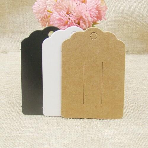 2018 Hot sale new zerongE jewelry white/kraft/black paper cardboard hair clip hair claws blank card 100pcs per lot