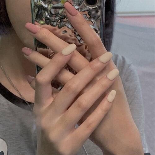 24PCS/Box Fashionable Pattern Wearable Fake Nails press on Short oval Head Lady Full Cover Finished Fingernail