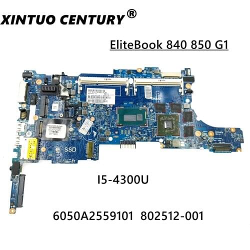 802512-501 802512-601 For 840 G1 Laptop motherboard 802512-001 6050A2559101-MB-A03 with SR1ED I5-4300U 100% working well