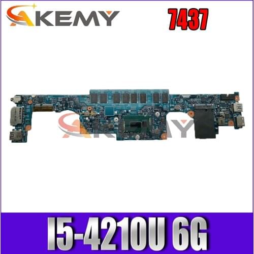 Akemy I5-4210U 6G FOR DELL INSPIRON 7437 Laptop Motherboard DOH40 12310-1 PKNM5 CN-0W5PG0 W5PG0 Mainboard 100% tested
