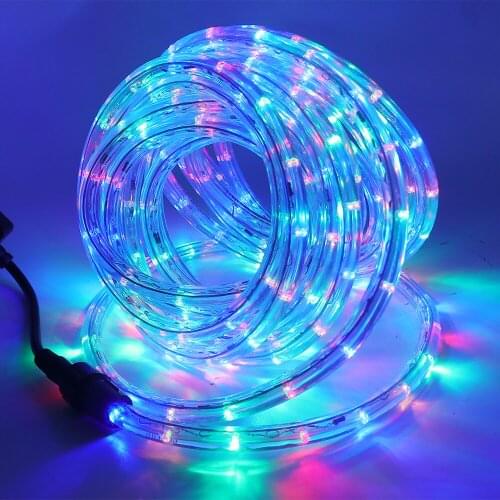 Colorful Flexible Round 2-wire Neon Light Strips 220V 36Leds/m LED Tube Strip Light Xmas Home Decor under cabinet light EU Plug