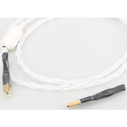 Pure silver decoder hifi fever USB (A - B) line DAC data cable 1M audio usb hifi cable