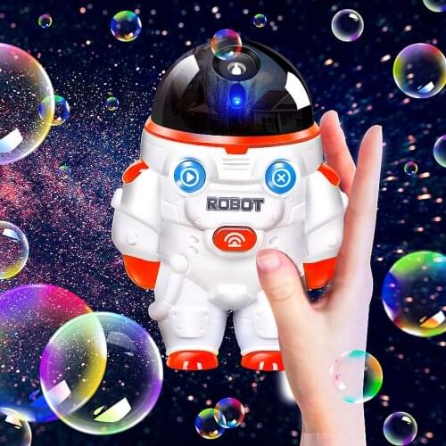 Electric Bubble Machine Spaceman Sound And Light Bubble Robot New Hot Sale Soapy Water Bubble Summer Outdoor Wedding Kids Gifts