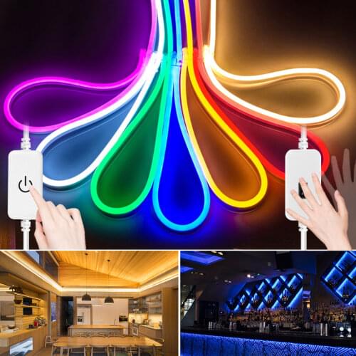 Neon Flex Led Strip 12V Rope Light Sensor 6*12mm Waterproof Tape Hand Sweep Waving /Dimmable Smart Touch Switch For Room Car Dec
