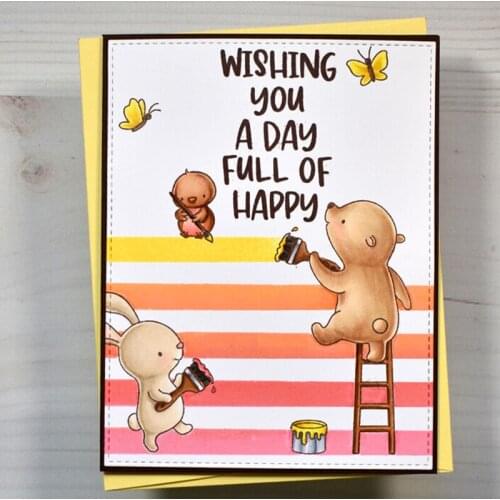 Horizontal Stripes Clear Stamp Transparent Seal DIY Scrapbooking Card Making Clear Silicone Stamp Crafts Supplies 2021 New