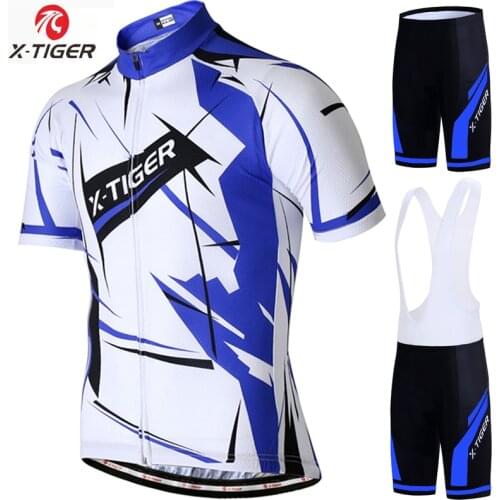 X-Tiger Summer Pro Cycling Jersey Set Racing Bicycle Clothing Man Maillot Ropa Ciclismo MTB Bike Clothing Sportswear Cycling Set