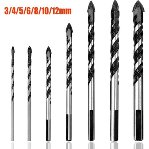 Metal Drill Bits for Tile Concrete Drilling Glass Brick Stainless Steel Wood Multifunction Twist Drill Bit Set 3 4 5 6 8 10 12mm
