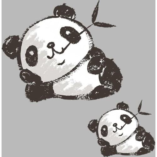 Cute panda Iron on Transfers patches on Clothing iron on vinyl transfer for clothing stickers badge iron on applique washable