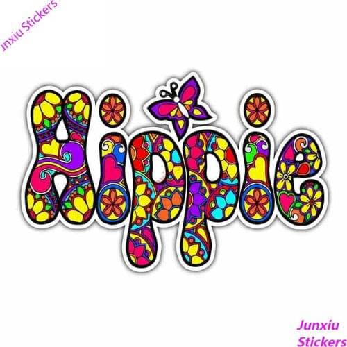 Hippie Peace Motorcycle Stickers KK Material Fashion Decals Body for Bumper Window Laptop Scratch-Proof Auto Decor KK13*8cm