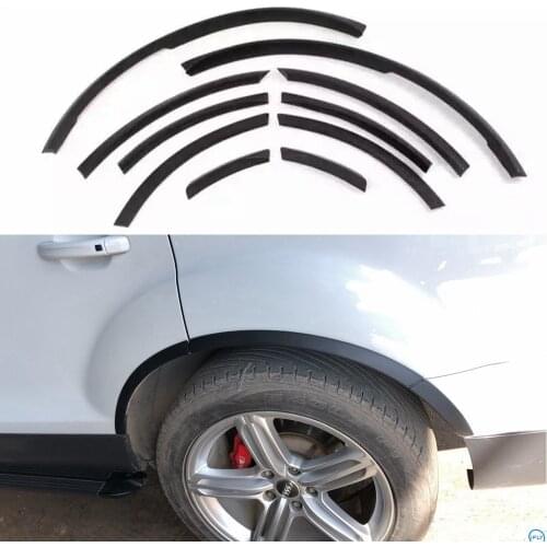 For Q7 Wheel Arch Car Side Fender Flares Covers Mudguards Trims for Audi Q7 RSQ7 Sline 2006 - 2015 Matt Bright Black PU