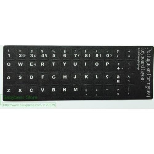 Laptop Desktop 100Pcs/Lot Keyboard Stickers Portuguese Alphabet Portugal Language Keyboard Sticker For 10/12/13/14/15/17 Inch