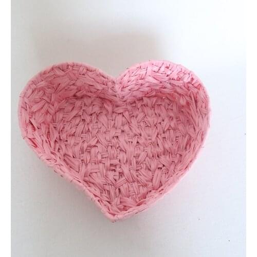 Newborn Weaving Basket Photography Props Hand Baby Heart Box Photo Props Container Basket Bowl