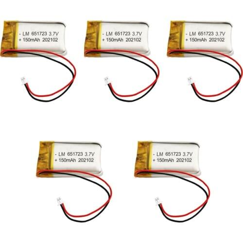 Octelect 5PCS Li-Po 3.7V 150mAh Lithium Battery Compatible with Syma S107 S107G Helicopter S107G Battery