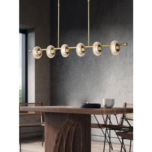 Postmodern dining table chandelier, light luxury, simple atmosphere, long chandelier for restaurant bar