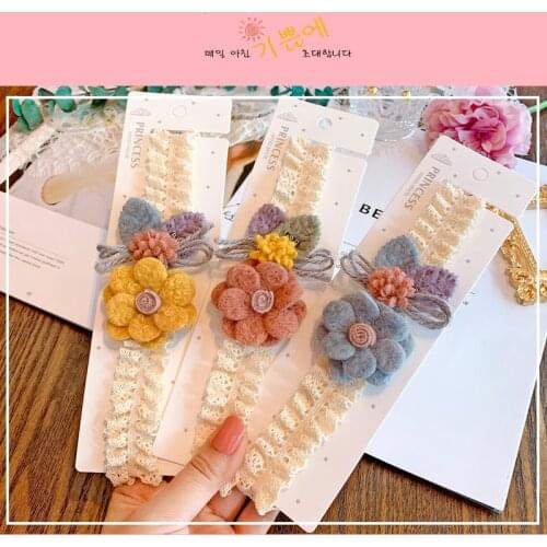 Handmade Halo Newborn Photography Props Flower Tieback Headbands Elastic Newborn Headbands Hair Accessories