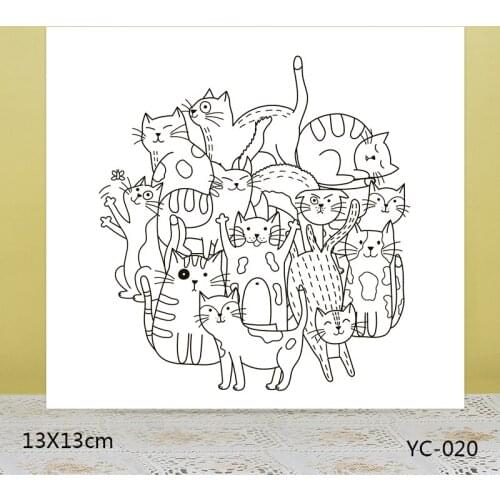 AZSG Clown cat Clear Stamps For DIY Scrapbooking/Card Making/Album Decorative Rubber Stamp Crafts