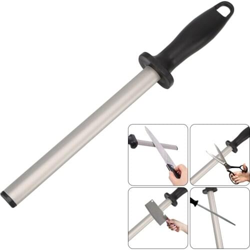 ABS Handle 8" Diamond Knife Sharpening Rod Polishing Tools for Kitchen Knives Blade Sharpener Stone Kitchen Accessories