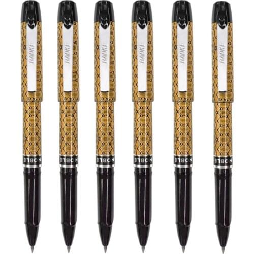 12PCS Stationery School Office Writing Luxury Black Roller Ball Ballpoint Pen Cute Funny Gel Bullet Journal