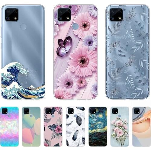 Silicon Case for Realme C25 Luxury Fashion Flexible Cover on Realme C25 Shell Cover Ultra-thin Anti-knock Shockproof Personality